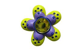 Jibbitz™ - round dot flower purple